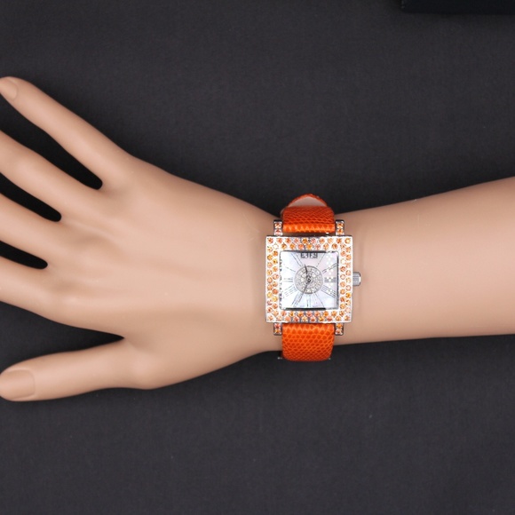 Orange Sapphire Diamond 3.53 Ct Luxury Watch main image 5